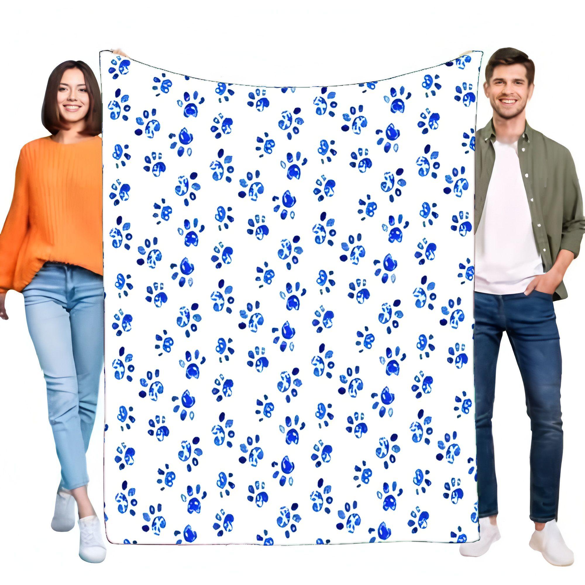 

Floral Pattern Throw Blanket Cozy Soft Lightweight Indoor Outdoor Use Perfect for Home Decoration or Gift Idea 75x90cm