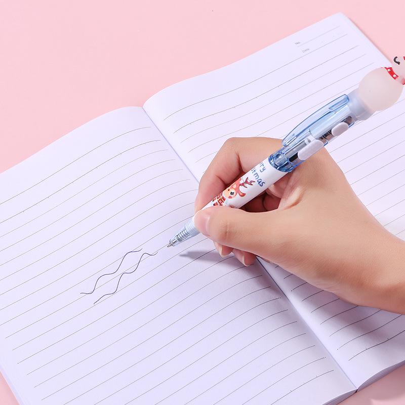 Cartoon Christmas Tree Ballpoint Pen - Cute Santa & Snowman Design, Perfect Gift for Elementary Students