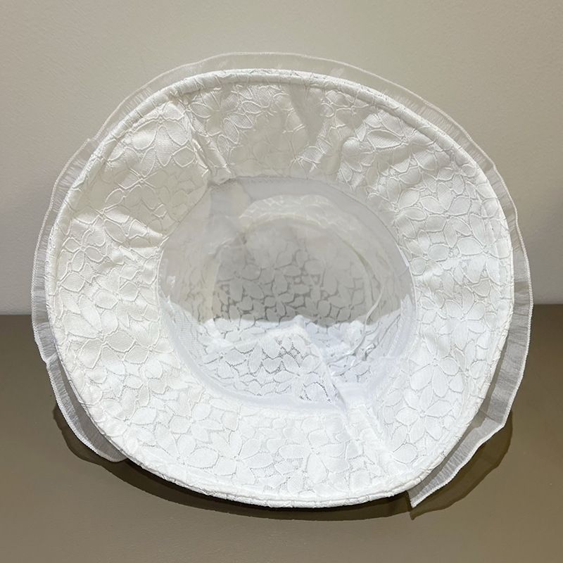 New Lace Skirt Edge Fisherman Hat for Women, Versatile for Summer Outings Outdoor Sun Protection Fisherman Hat