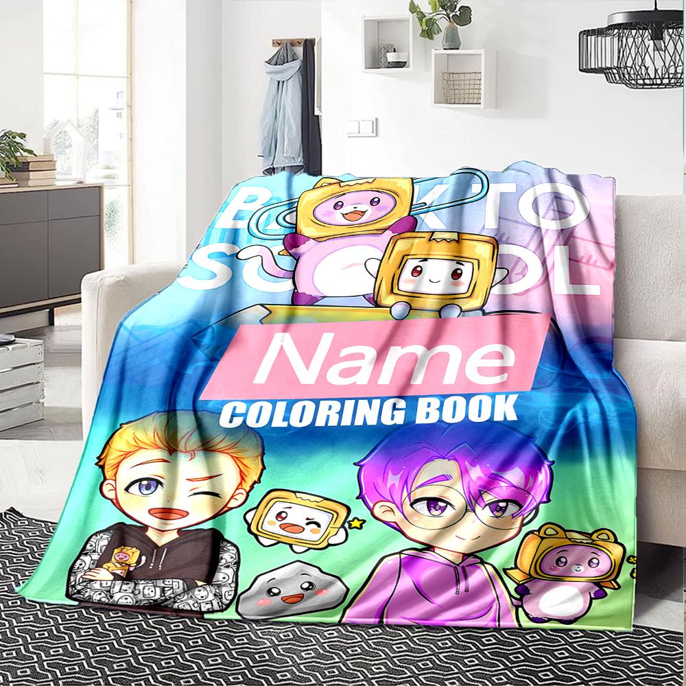 Customiz Name Personality LankyBox - Foxy  Blanket Soft &Warm Sofa Office Bed Travel Lunch Break Blanket, Gift Suitable All Seasons