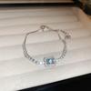 Zircon glass bead square love adjustable bracelet trendy fashion bracelet light luxury high-end jewelry women