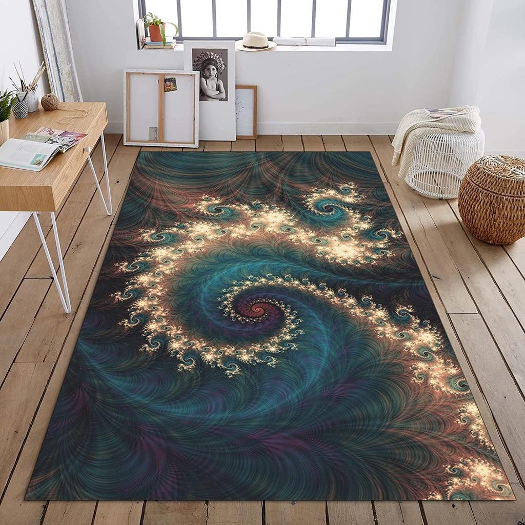 The Creative Printed Pattern Textured Carpet Is Suitable for Home Decoration In Living Rooms and Bedrooms.