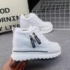 Inner Height Increase Women's New Autumn Soft Leather Small Muffin Shoes Platform Dad Shoes Women's Shoes