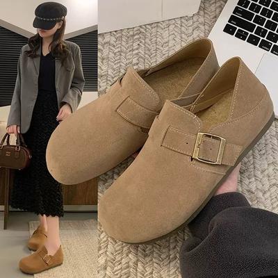 Retro All-inclusive Birkenstocks Spring and Autumn Casual One-pedal Lazy Flat-soled Single Shoes Matte Birkenstocks Beanie Shoes
