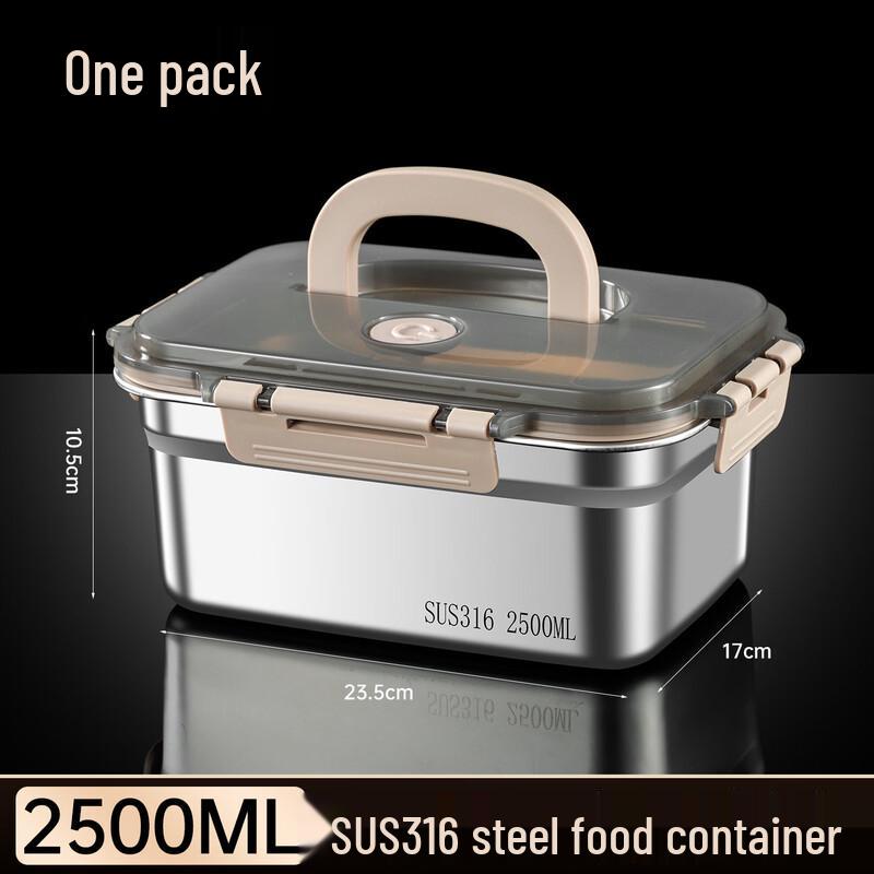 ZISIZ 316 Stainless Steel Handled Lunch Box