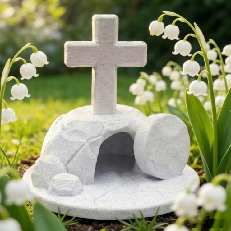 Easters Decorations Christian Resurrection Scene Table Decors Jesuses Resurrected Tomb Ornament Religious Home Decors