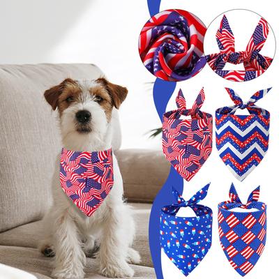 Självständighetsdagen Hundbandana Justerbar Högtid Fest Födelsedag Husdjur Självständighetsdagen Bandana Katt Halsduk