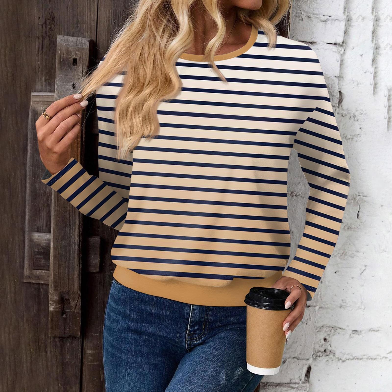 Женский модный повседневный топ с длинными рукавами и принтом — фото 8