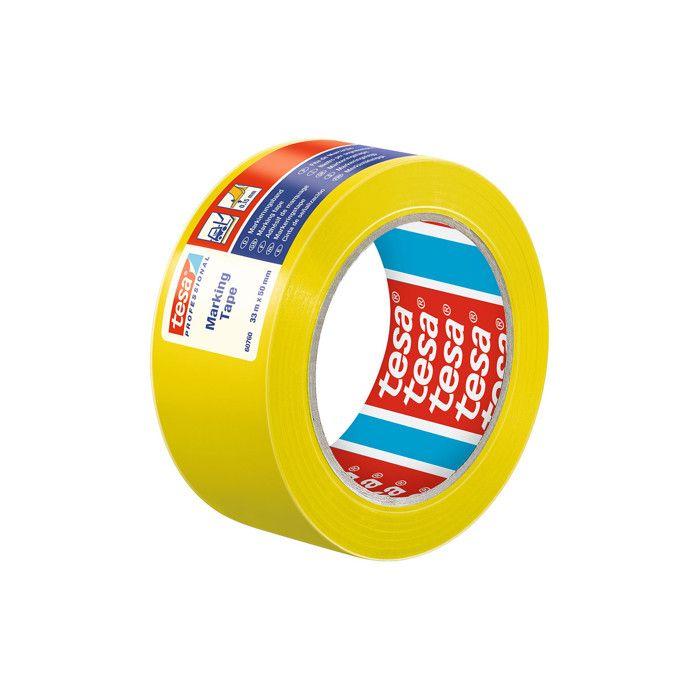 Adhésif De Marquage - Tesa - 60760 - Jaune - 33 M X 50 Mm - PVC Résistant