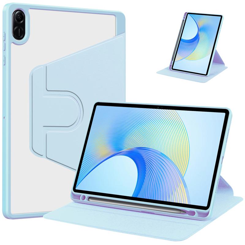 Honor X8A 11" Ultratenké pouzdro s koženým otočným stojánkem odolné proti pádům s plným akrylovým krytím