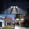 5000LM 198LED Solar Wall Light Four Head Rotating Split Waterproof Solar Outdoor Light Human Body Induction Garden Street Light