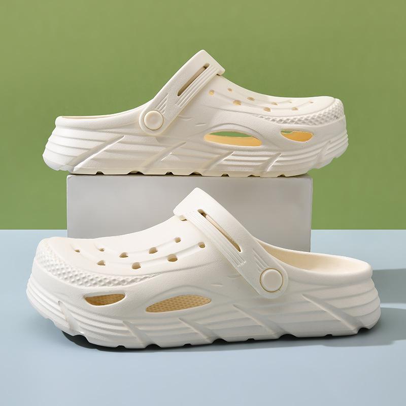 

EVA новые крутые тапочки платформа пляжная обувь модные туфли-маффины женские домашние комнатные туфли с отверстием для пальцев женские 39-40