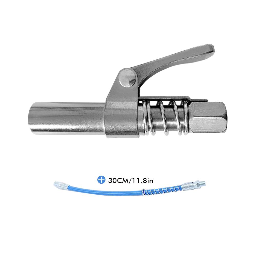 NPTI/8 10000PSI Grease Coupler Heavy-Duty Quick Release Oil Grease Gun Coupler Two Press Easy To Push Grease Gun Oil Pump