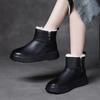 Shoes for Woman Elegant with Medium Heels Women's Snow Boots Leather Tassel Waterproof Anti Skid Goth On Slip Spring Autumn Chic