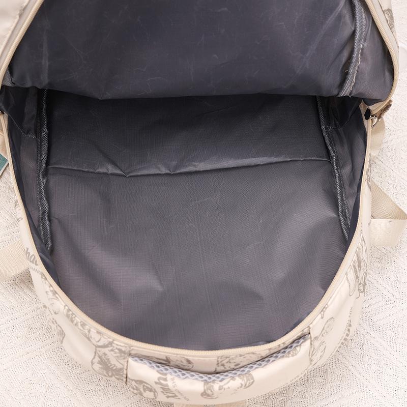 Simple travel computer backpack casual solid color bear shoulders junior high school students large capacity student bag schoolbag