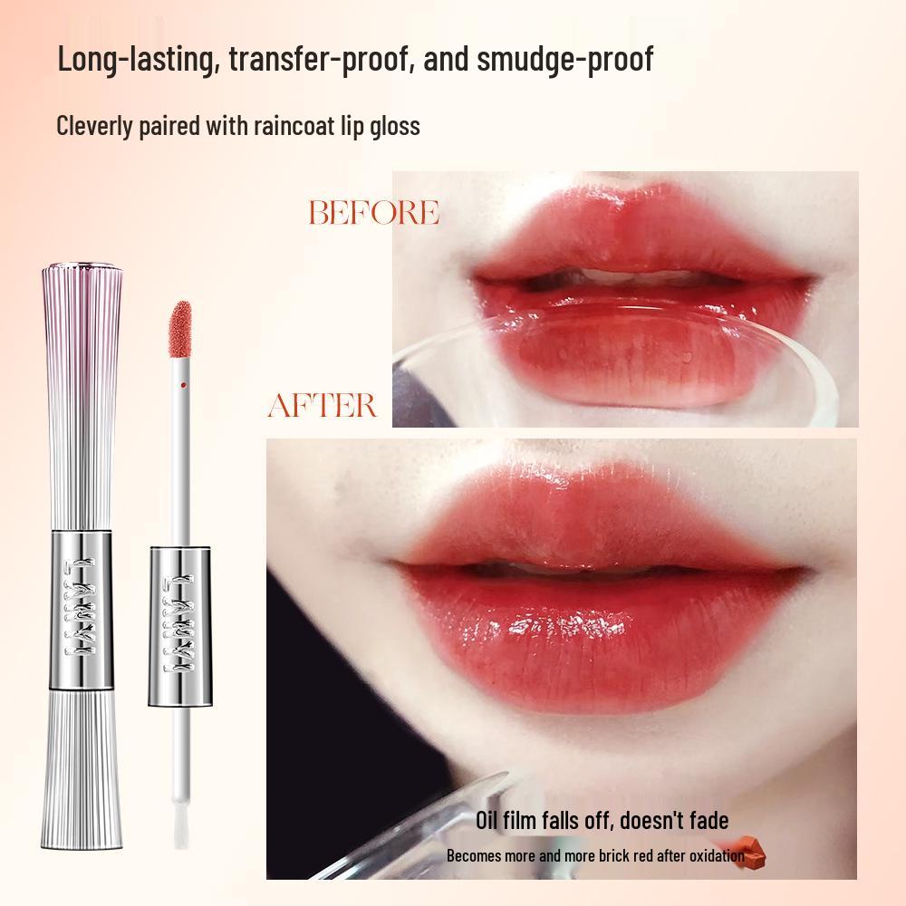 Lan Yi Essence Waterproof Lip Gloss - Non-Fading, Non-Stick, Celebrity-Favored Lip Protection.