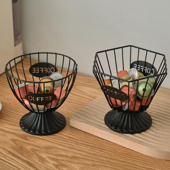 Coffee Capsule Storage Bowl Large Capacity Espresso Pods Organizer Countertop Coffee Capsule Holder for Snacks Candies Coffee Bar