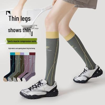 Damen Kompressions-Wadensocken für Pilates, Yoga, Laufen, Sport und Seilspringen