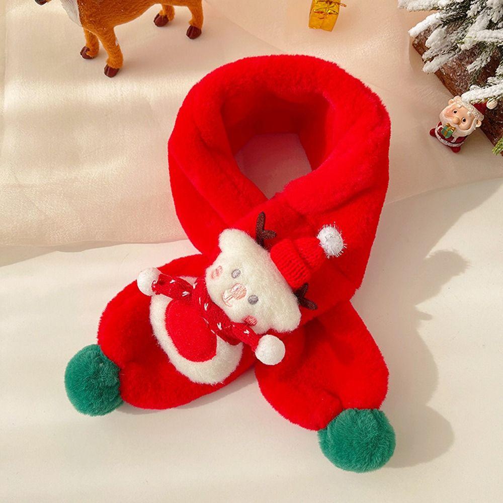 Småbarn Barn Baby Vinter Skjerf Barn Skjerf Halsvarmer Barn Plysj Sjal Jule Skjerf