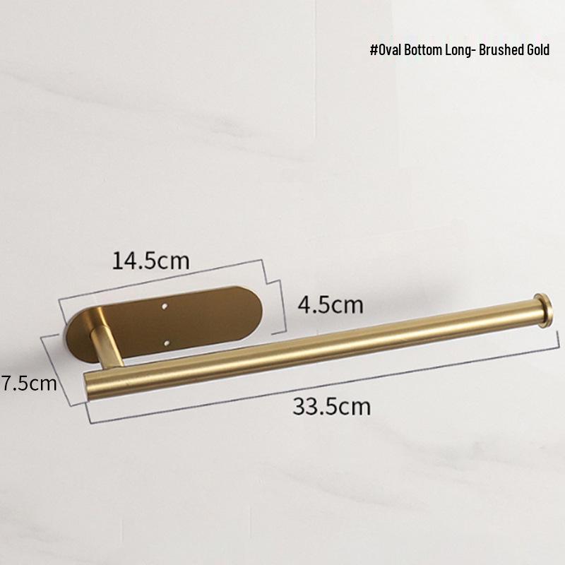 Suport de perete din oțel inoxidabil fără cuie pentru hârtie igienică și șervețele de bucătărie