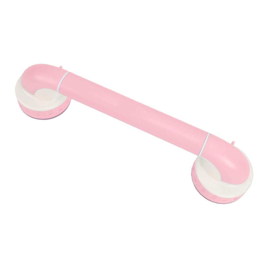 Suction Shower Grab 14.37 Inch Length Heavy Duty Safety Bar Bathtub Grab Bar for Baby Kids Pink