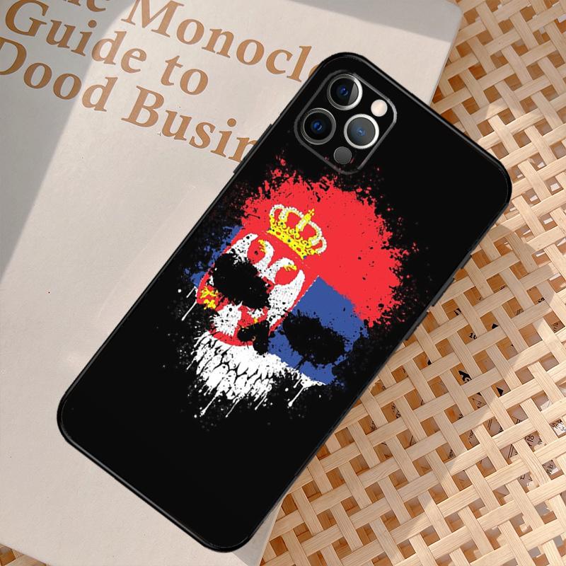 Serbian Passport Flag Phone Case For iPhone 17 Air 16 15 14 13 11 12 Pro Max 13 12 mini 15 16 Plus 16e Cover Coque