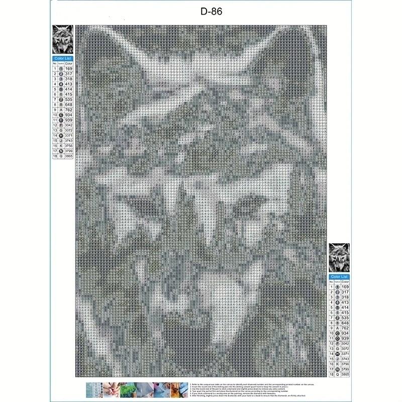 5D DIY Diamond Painting ,wolf,for Adult and Kids,Embroidery Kits,Full Rhinestones Diamond Painting, Handmade Home Decor Gifts
