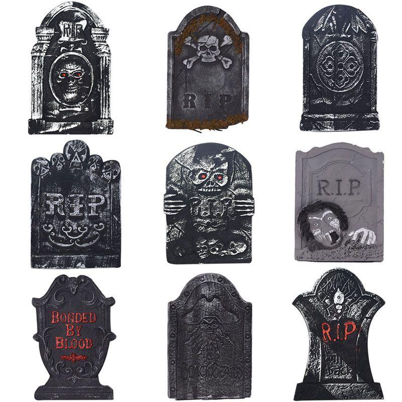 Lightweight And Durable Foam Tombstone For Halloween Party Graveyard Decoration