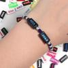 50pcs Acrylic Rectangular Words Beads 15X7.5mm Loose Bead for Jewelry Making DIY Necklace Phone Chains Bracelet Accessories
