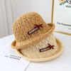 Curled Bucket Hat Knitted Sun Hat Casual Ladies Hat Basin Hat Beach Hat Sunshade Sunscreen Knitted Hat