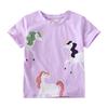 Sommer-Mädchen-T-Shirt: Süßer Europäischer und Amerikanischer Stil, Rundhalsausschnitt, Kurze Ärmel