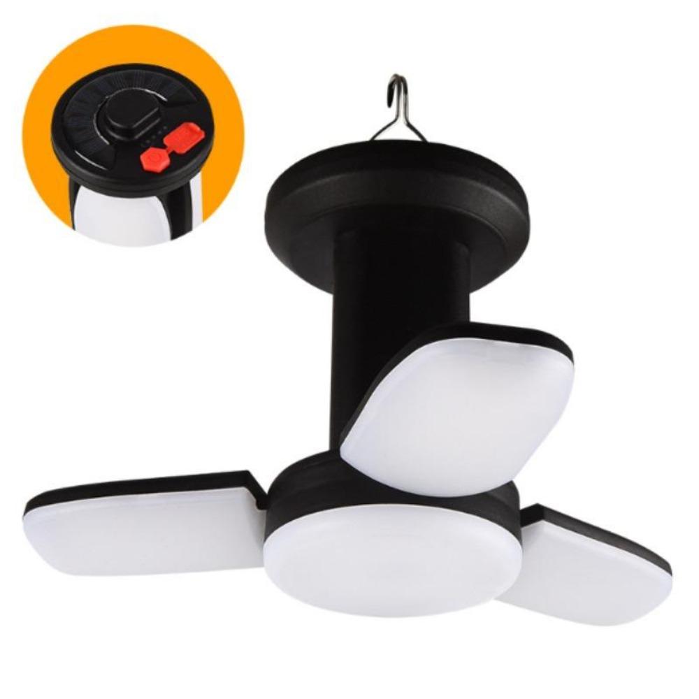 Přenosná solární kempingová lucerna USB dobíjecí venkovní stanová lampa skládací LED žárovky fotbalového míče se závěsným hákem rybářská lucerna