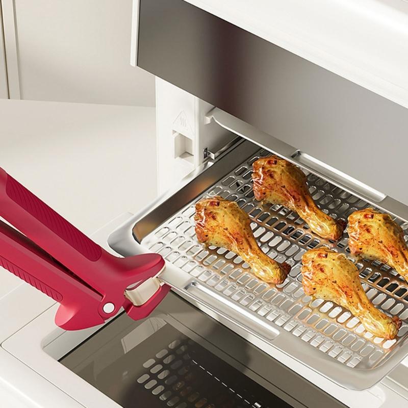 2in1 Hot Plate Gripper,Kitchen Hot Dish Bowl Plate Clip Antis Scalding Dish Plate Tongs for Oven Steamer Air Fryers Pan