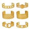 Vintage Titanium Steel Bracelet Hollow Gold Decoration