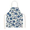 1 Pcs 55x68cm Cotton and Linen Apron Blue Porcelain Cooking Sleeveless Bib Anti-greasy Kitchen Mandala Supplies Chef Aprons