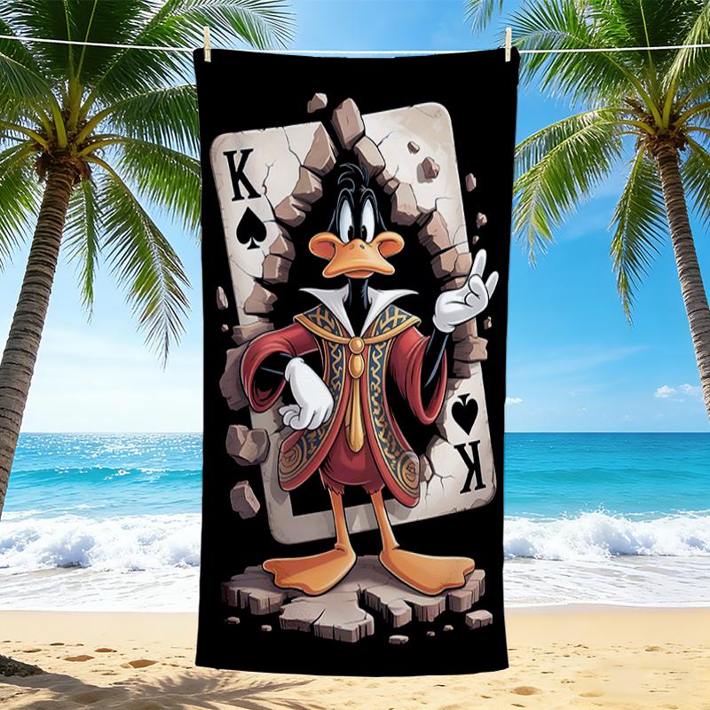1Pc Cards Beach Towel, Quick Dry, Multi-Use for Beach Pool Gym Yoga Home Travel, Christmas, Halloween, Xmas Gift M929339