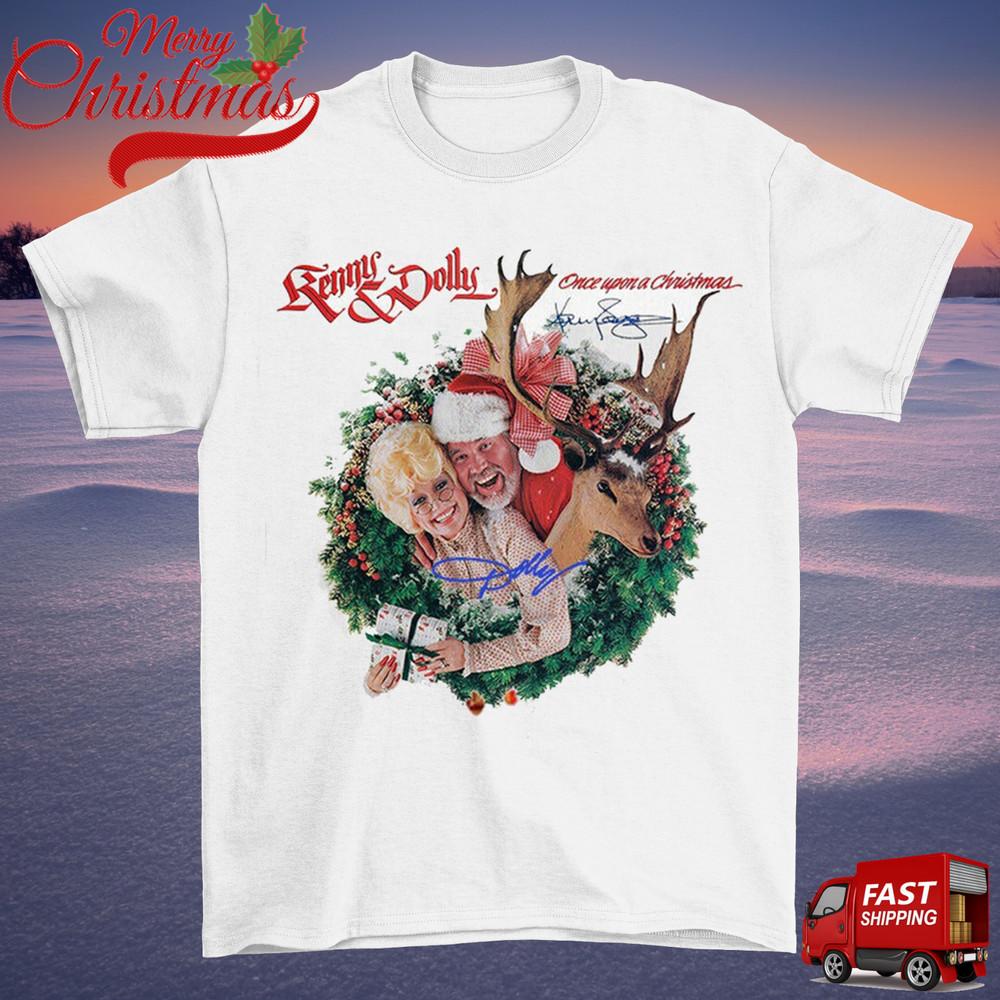 Рождественская футболка Кенни Роджерса и Долли Партон Кантри-музыка Смешная SG216 Унисекс Футболка XL