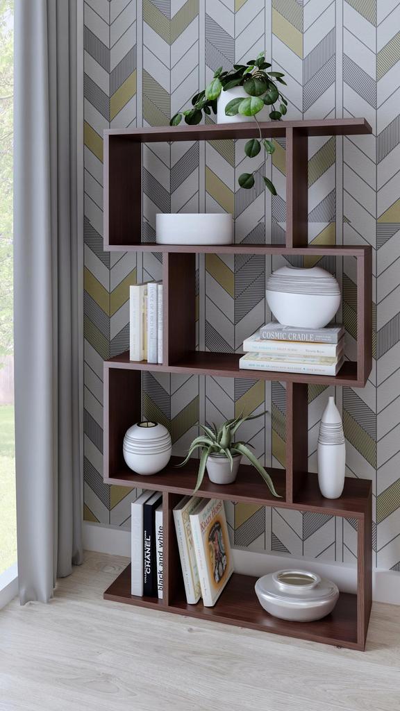 Bask 4 Wenge Bookcase Open Cabinet Book Shelf