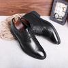 Elegant Men'S Shoes Inner Heightening Leather Shoes Brock Retro Men'S Shoes Formal Wedding Shoes Men'S Lace-Up Shoes