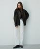 Verdemar Italian Vegetable Lambskin High-Neck Oversized Jumper_Black