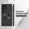 For Samsung Galaxy S23 S22 S21 Ultra Magsafe Case Wireless Charging Ring Holder  Plain Leather Matte Magnetic Shockproof Cover
