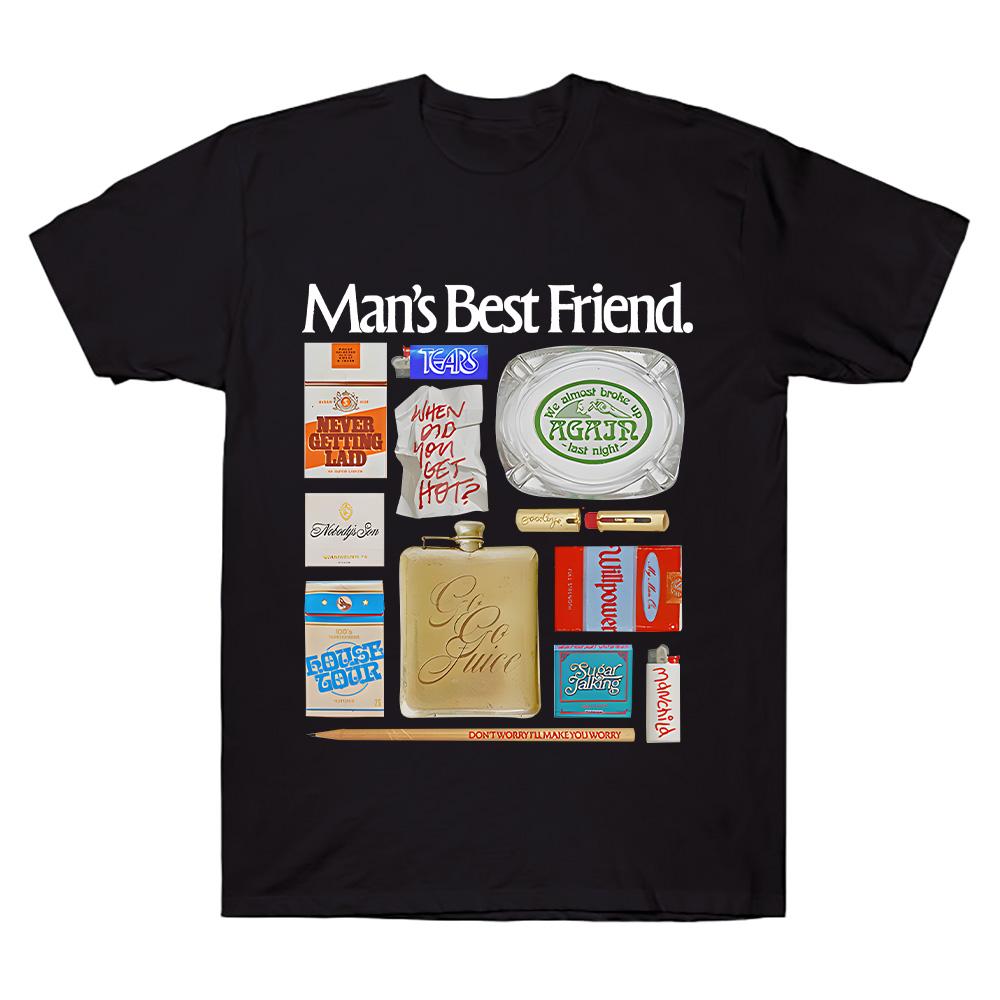 

Man s Best Friend Object T-Shirt Summer Women T-shirts Y2k Short Sleeves Cotton Tops Unisex Clothes XS
