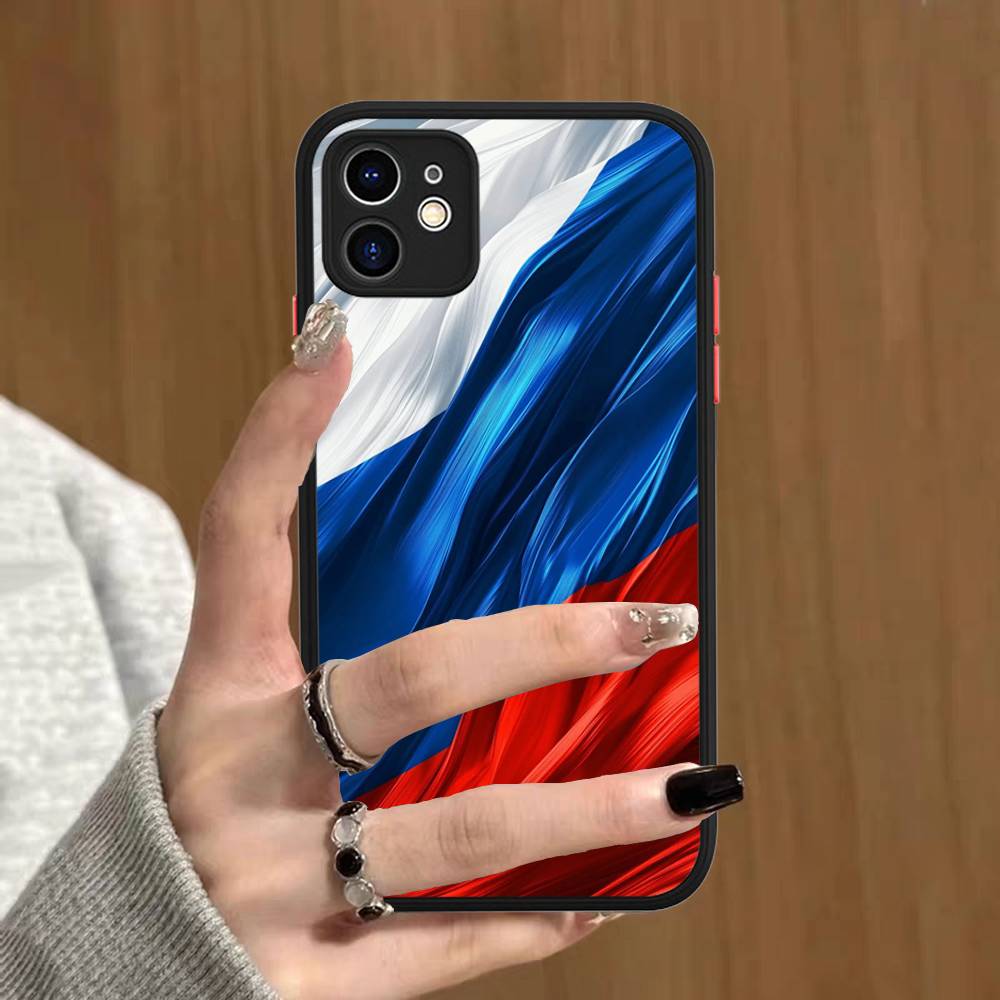 

Flag Of Russia For Silicone Matte Phone Case For IPhone 16 Pro Max 15 14 13 12 11 X XS MAX iphone 13pro max