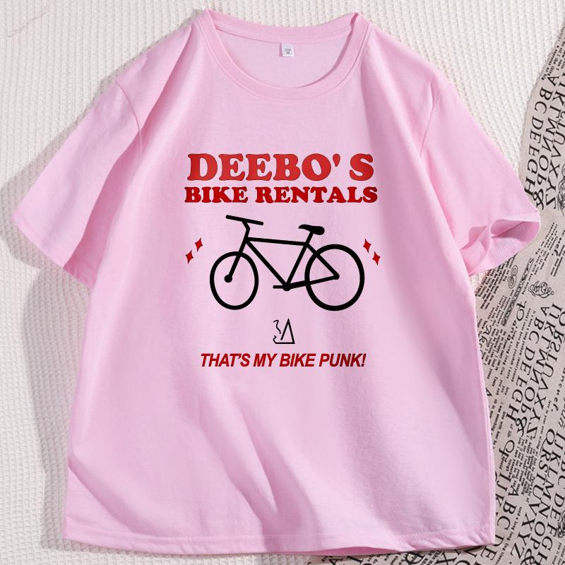Deebos Bike Rentals Tshirt Casual Men Women Cotton Short Sleeve Tshirt Round Neck Casual Streetwear Graphic Tee Loose Tops