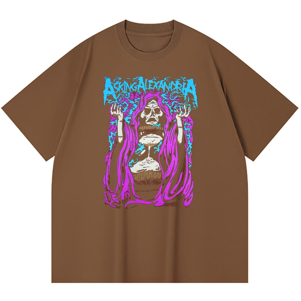 T-shirt Heavy Metal 100% Cotone 230 Gsm Stampa Band Rock Musica Popolare Unisex T-shirt Pesante in Cotone