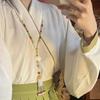 Hanfu im antiken Stil mit extra langen Quasten und weichen Anhängern. Tägliche Halskette und Colliers im Vintage-Stil, sehr vielseitig, im traditionellen Stil.