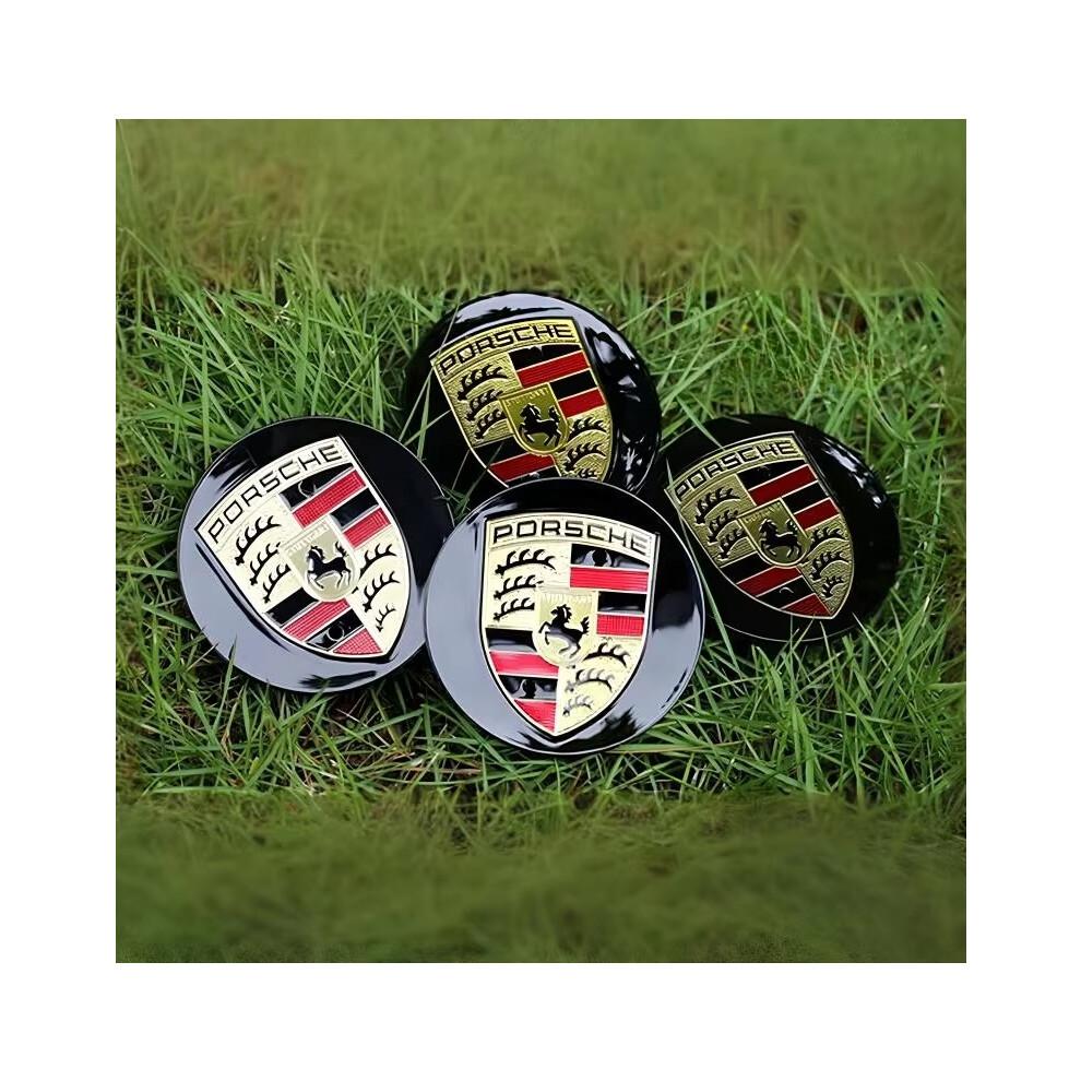 4PCS 65mm Wheel Center Cap Logo Hub Cover Badge Emblem For Porsche Boxster Cayenne Panamera Macan Cayman 911 918 996 917 991
