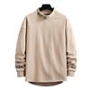 Sudadera Primavera Juventud Casual Tendencia Holgada Camiseta Base Suéter Cuello Alto Hombre Talla Grande