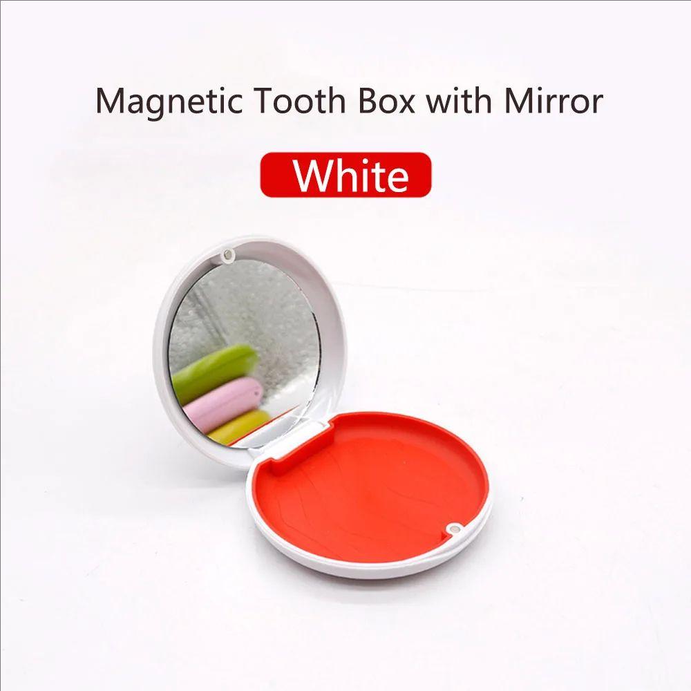 1 Pcs Dental Denture Storage Box with Mirror Oral Care Portable Boxs