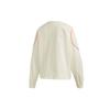 Adidas Originals Cropped Sweater Striped College Sweatshirt Women Sweaters Peach FM1952